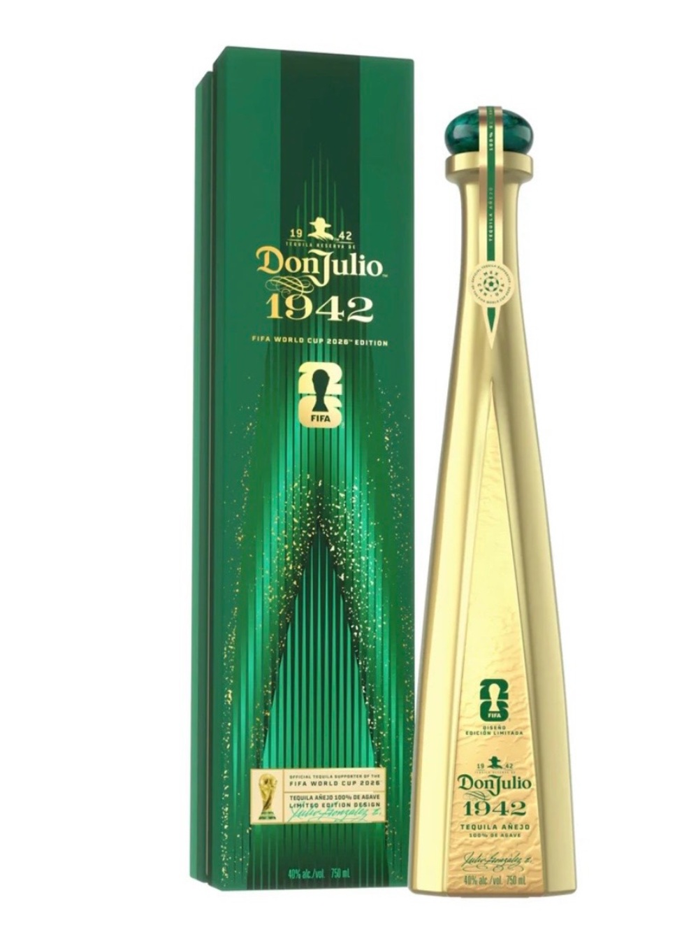Don Julio 1942 Tequila Añejo Special Edition - Green & Gold for FIFA WORLD CUP